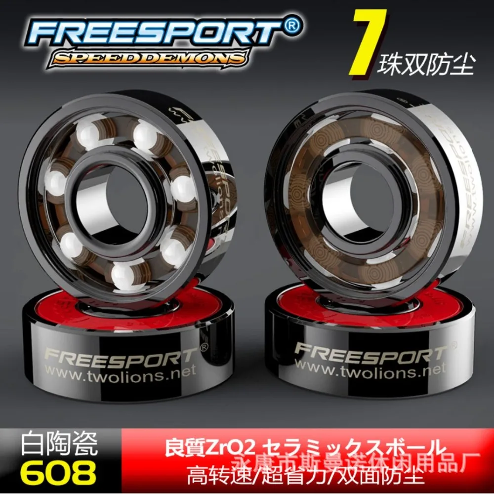 FreeSport 608 الهجين السيراميك تحمل ABEC 9 مضمنة تزلج محامل FreeLine سكيت سكيت LongBoard HandSpinner Rodamientos