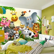Beibehang Индивидуальные Детская комната любой размер обои милые животные happy джунгли детская комната фоне стены росписи обоев