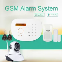 Freeship de dhl 433 Mhz Teclado Táctil GSM Inicio de Alarma GSM Sistema de alarma Con Cámara IP Alarmas Casas Residencial Sem Alarme Fio