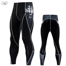 Быстросохнущие эластичные компрессионные штаны для мужчин, для тренажерного зала, для фитнеса, леггинсы с 3D принтом, для пробежки, спортивные штаны, ММА, для бега, кроссит, брюки, колготки
