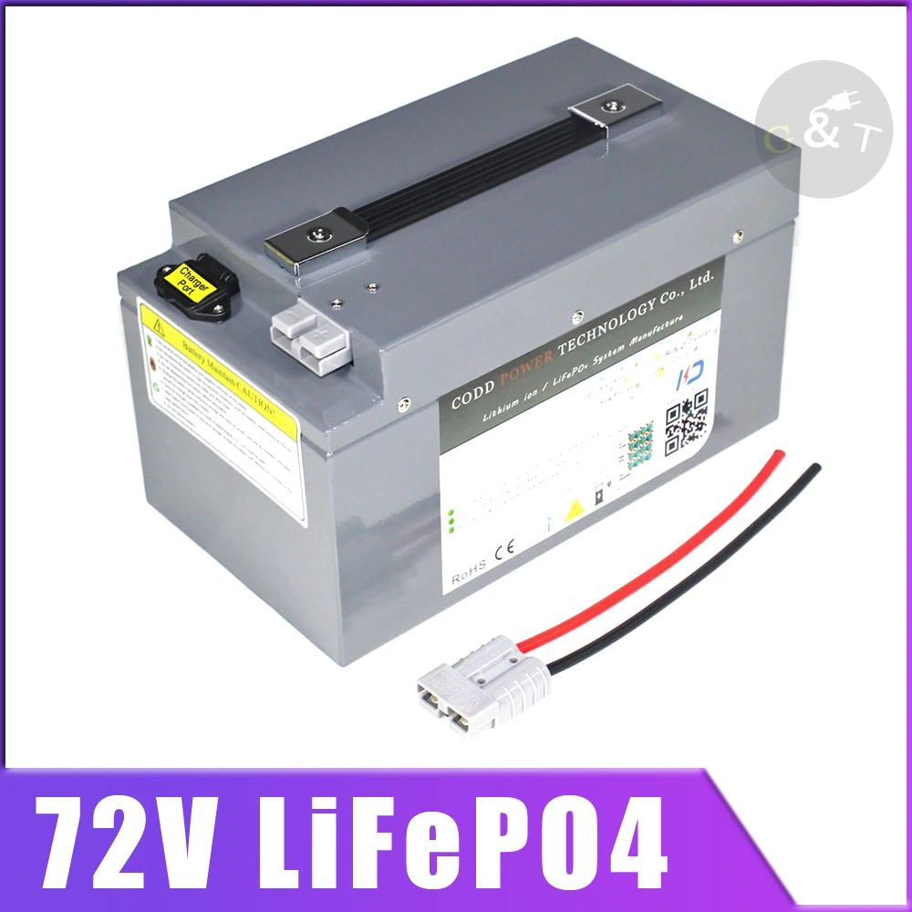 Аккумулятор lifepo4 72 В 50 Ач с BMS 24S 2000 Вт 3000 5000 электрический велосипедный скутер |