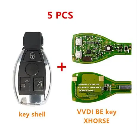 VVDI быть Pro улучшенная версия с оболочка для Smart ключа 3 кнопки дистанционного ключа для Mercedes BEnz для ключей с короче спереди и длиннее сзади)-go 3 корпус для ключей на кнопке - Цвет: Черный