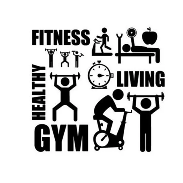 Exercise Stickers Gym Wall Decal Sticker Sport Motivation Fitness Gym