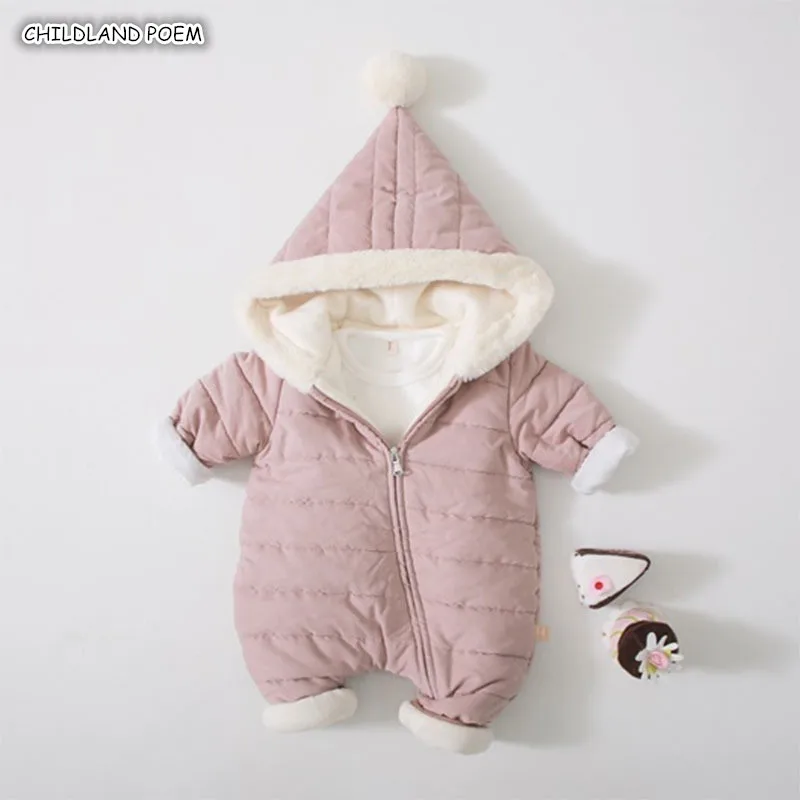 Baby Rompers Winter Baby Clothes Thicken Warm Baby Girl Boy Romper