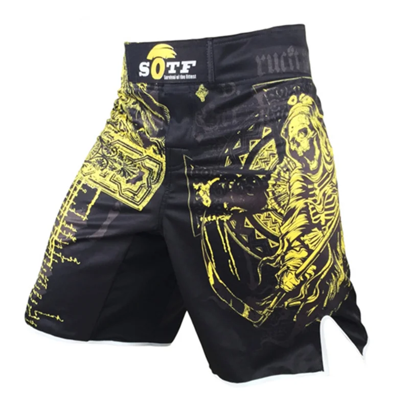 New Yellow Azrael Breathable Sports Fitness Mma Fighting Boxing Shorts