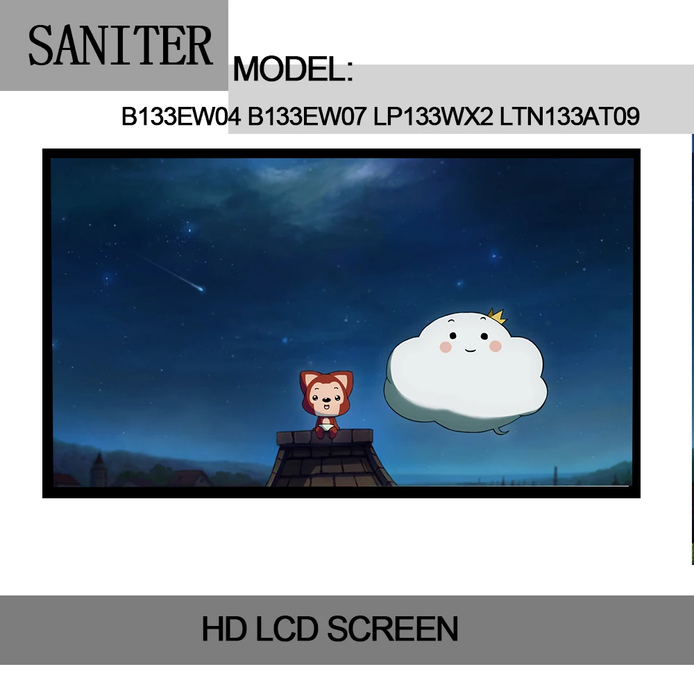 SANITER B133EW04 B133EW07 LP133WX2 LTN133AT09 N133I6-L09 Laptop LCD Screen