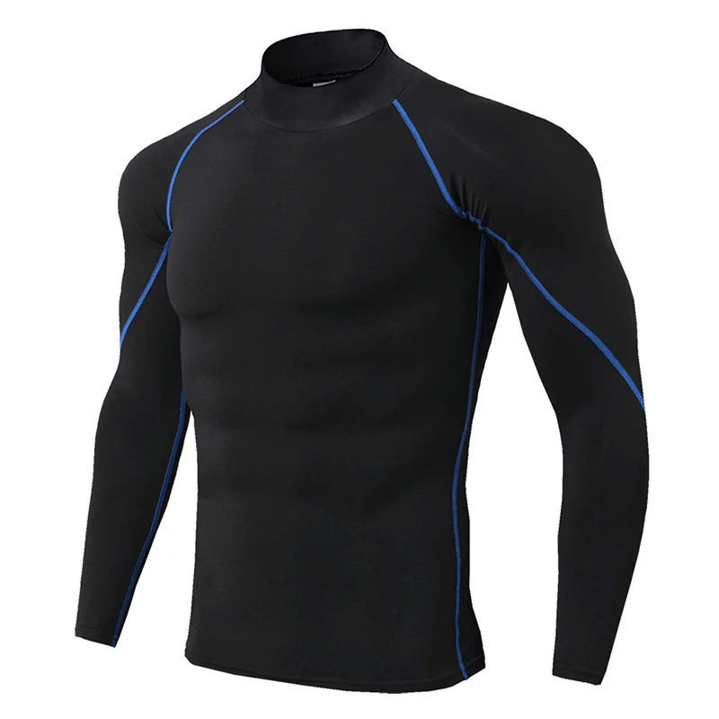 Спортивная Осенняя Спортивная футболка для мужчин, компрессионная футболка для бега, мужская верхняя одежда, спортивная футболка с длинным рукавом для бега