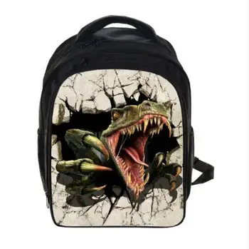 

13inch 3D Dinosaur School Bags for Girls Boys Indoraptor Jurassic Velociraptor School Backpack Kids Bookbag Children Travel Gift