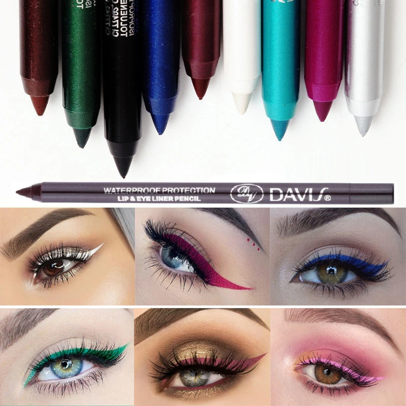 12 Colors Waterproof Eye Liner Pencil Pigment Black Brown Red Long Lasting Eyeliner Pen Eyes Makeup Cosmetics Tools