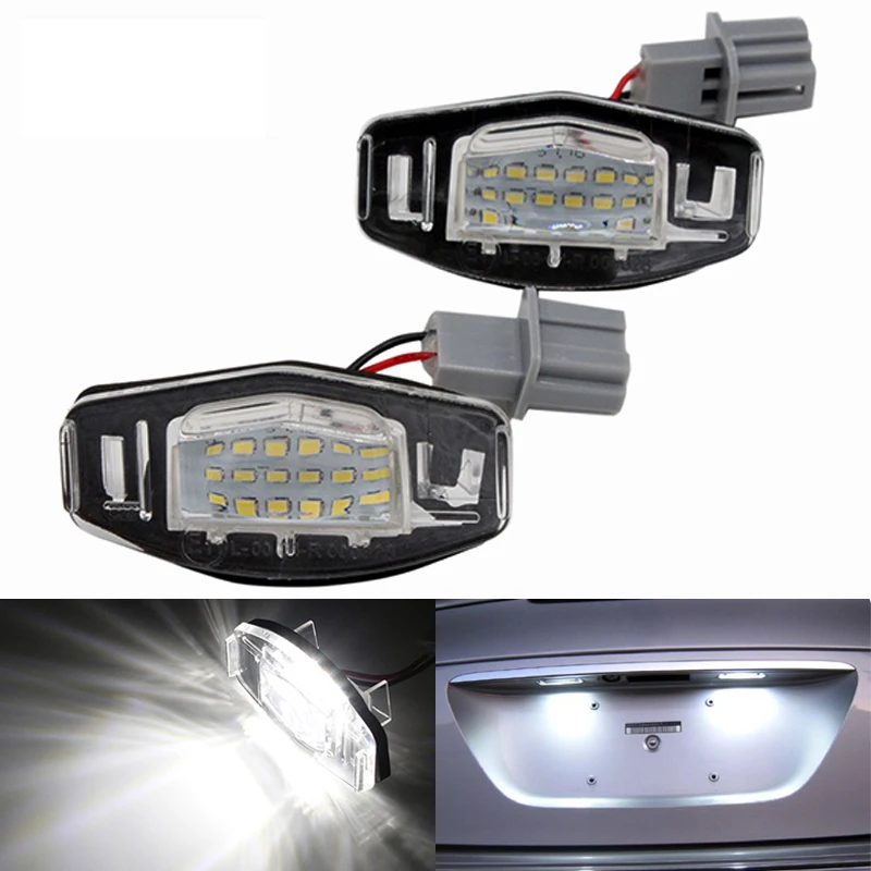 2 шт./компл. HAUSNN без ошибок белый 18SMD светодиодный номерной знак фотоэлемент для