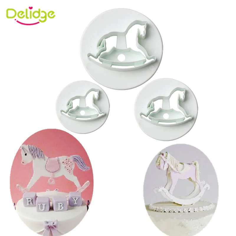 

Delidge 3pcs/set Trojan Cake Embossed Mould 3D Cookie Cutter Biscuit Mold DIY Baking Tools For Children Kitchen Accessories