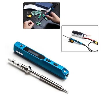 

Quality Stylish 1 Set Mini Portable 65W Programmable TS100 Electric Soldering Iron Digital LCD Easy-dismount design space saving