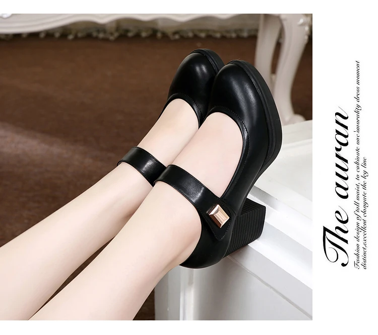 GKTINOO/Брендовая женская обувь на высоком каблуке; Новинка года; сезон весна-осень; Элегантная удобная кожаная обувь; женская обувь; Цвет черный, белый