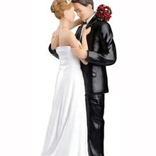 Свадебные топперы на свадебный торт пара Поцелуй нежной момент белая фигурка на заказ пара куклы для торта