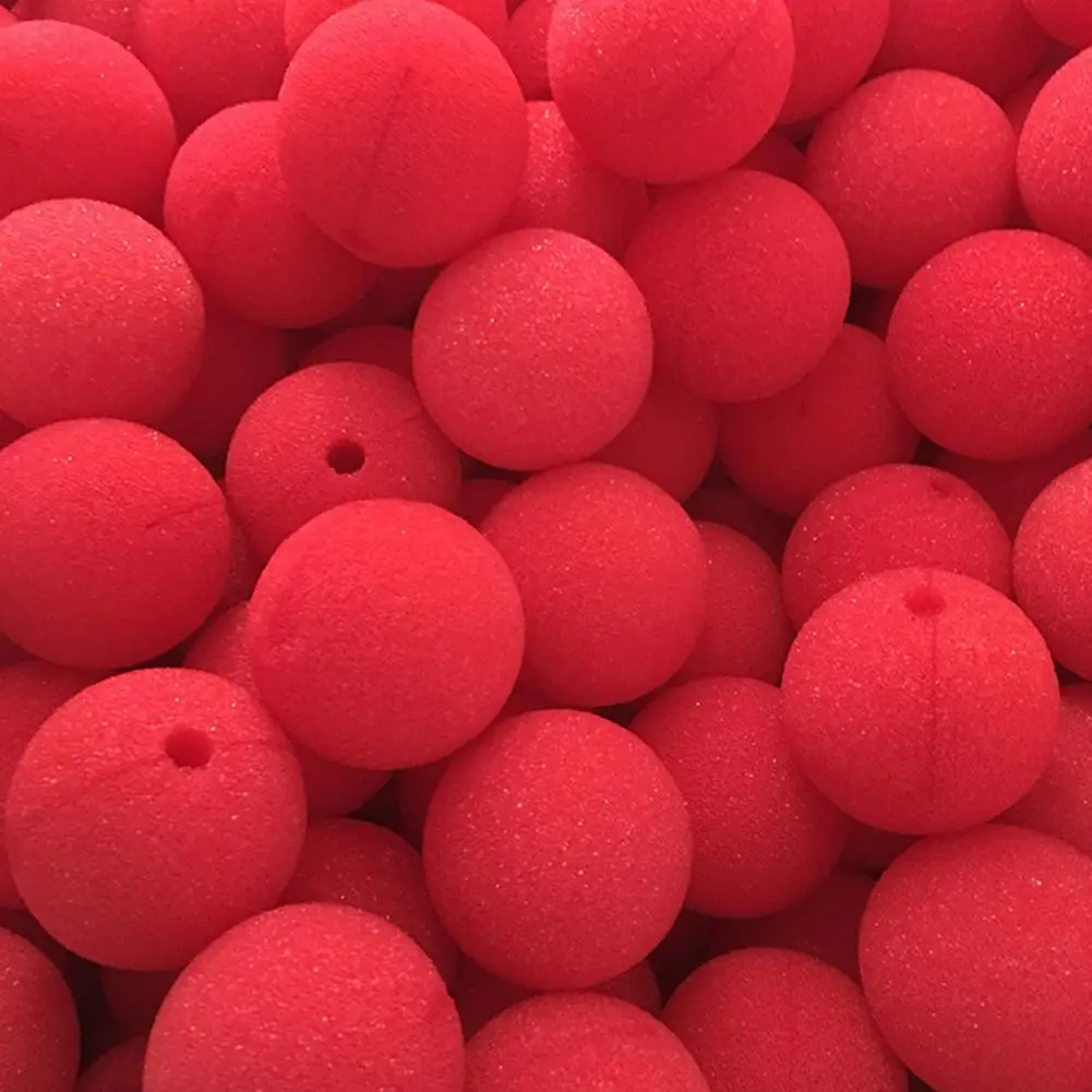 50 шт. красный спонж мяч набор легко носить клоун нос высокая эластичная губка маскарадные вечерние реквизит клоун Косплей