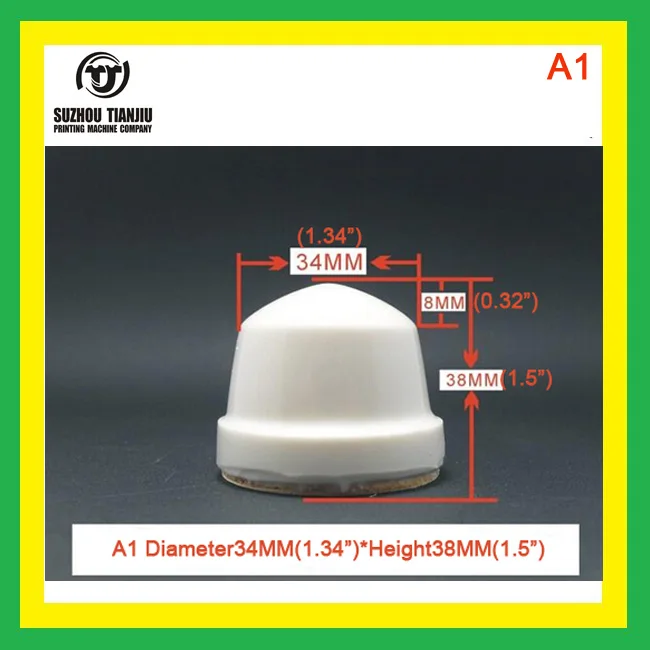 

TJ A1 Pad Printing Silicone Rubber Roundness Head Diameter34*Hight38mm(1.34"x1.5")