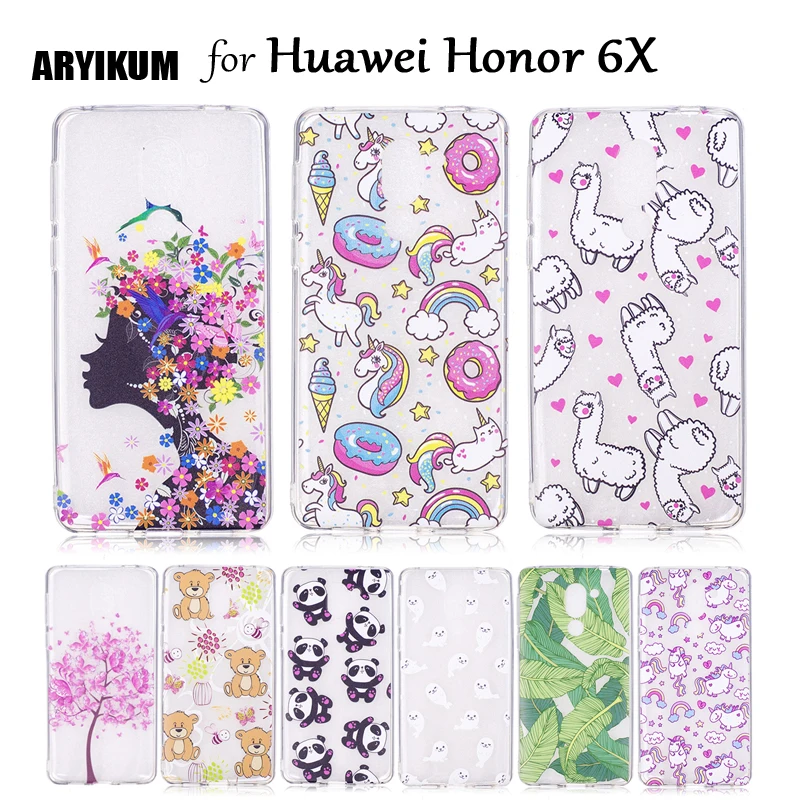 ARYIKUM For Huawei Honor 6X 4g 3gb 32gb 64gb Lte Dual Sim Android Mobile Phone Back Cover Hawei Case Silicone Coque |