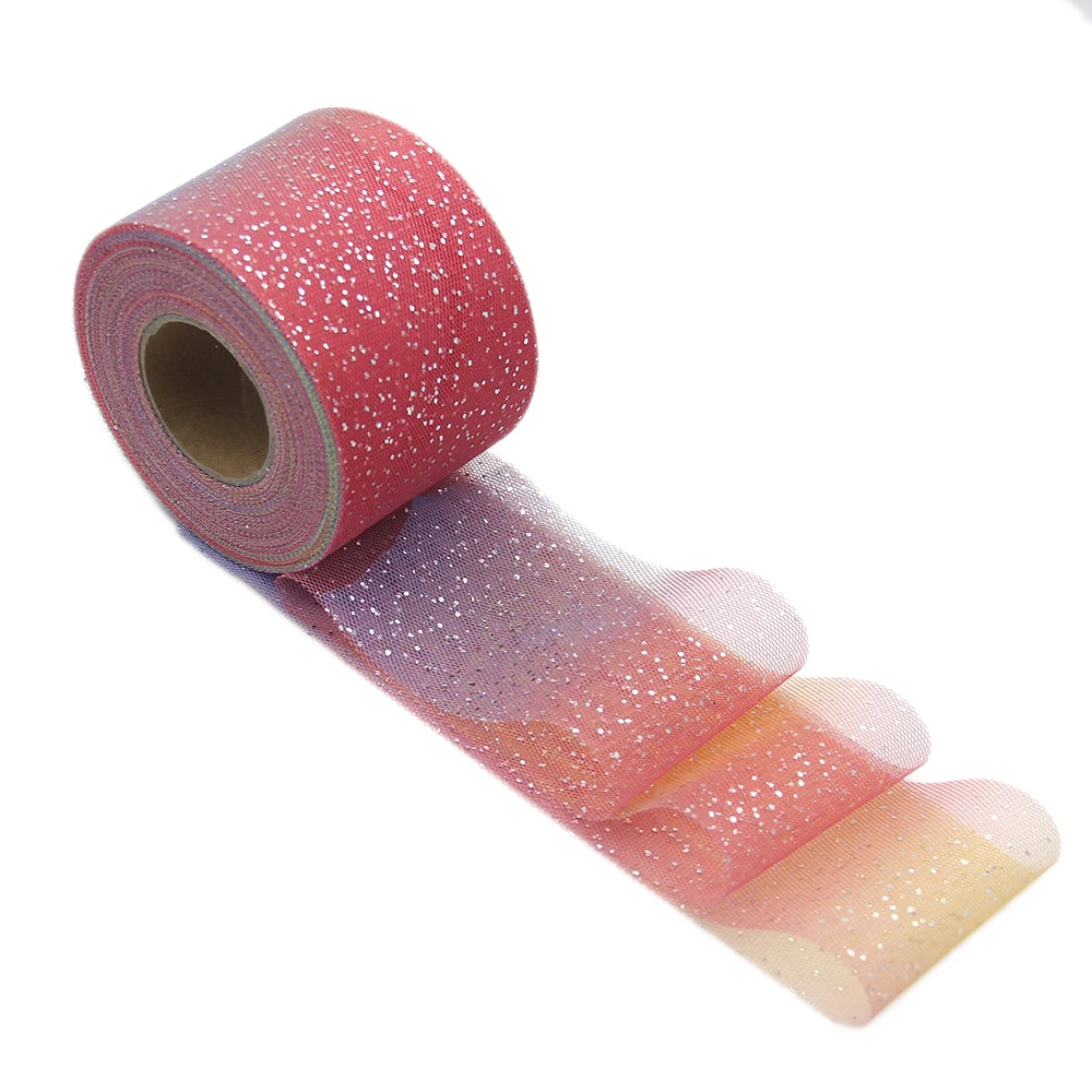 10Yard 6cm Tulle Gauze Organza Sequins Glitter Mesh,DIY Handmade Materials for Bows Flower Party Wedding Decor,10Yc6996