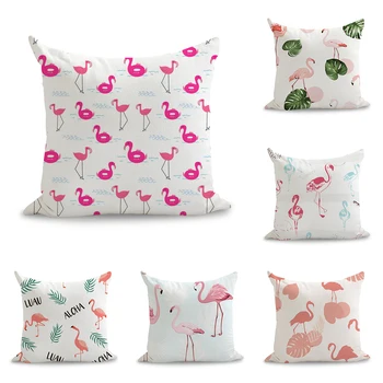 

Pink Flamingos Pattern Comics Pillow Euro Cover Decorative Massager Decorative Pillows Home Decor Gift