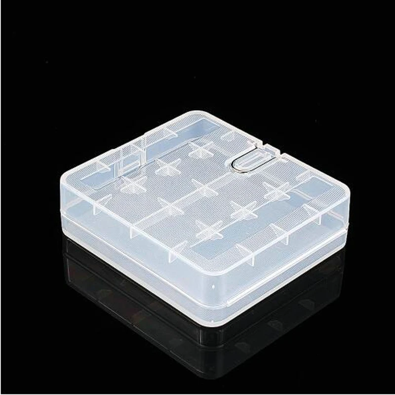 

2018 Dehyaton Battery Holder Case 4 AA AAA Hard Plastic Storage Box Cover For 14500 10440 18650 Battery Storage Boxes holder