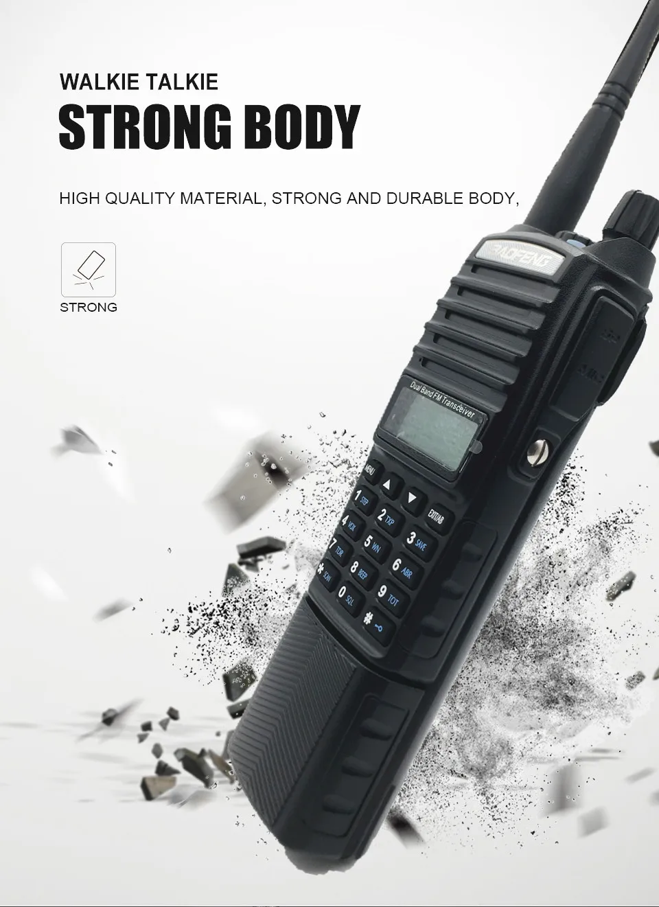 8 Вт Baofeng UV-82 рация длинный диапазон UHF VHF морской CB любительский радио сканер трансивер PMR 446 UV 82 большой Battey 3800 мАч