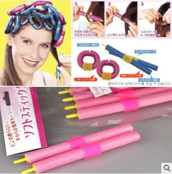 US $185.00 12pcsset Autostick Pearl Sponge Rollers PinkBlue Dont Hurt Hair Curlers Hair Care amp Styling Tools Hair Accessories HA005