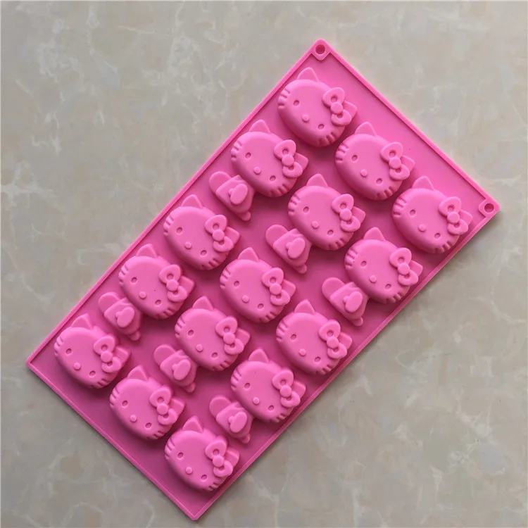 

New 15 even cat silicone Chocolate Mold heart-shaped cake mold