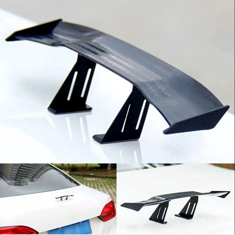 

Carbon Fiber Universal Mini Car tail trunk Spoiler Wing Small Model GT Without Perforation Tail Decoration Auto Accessories