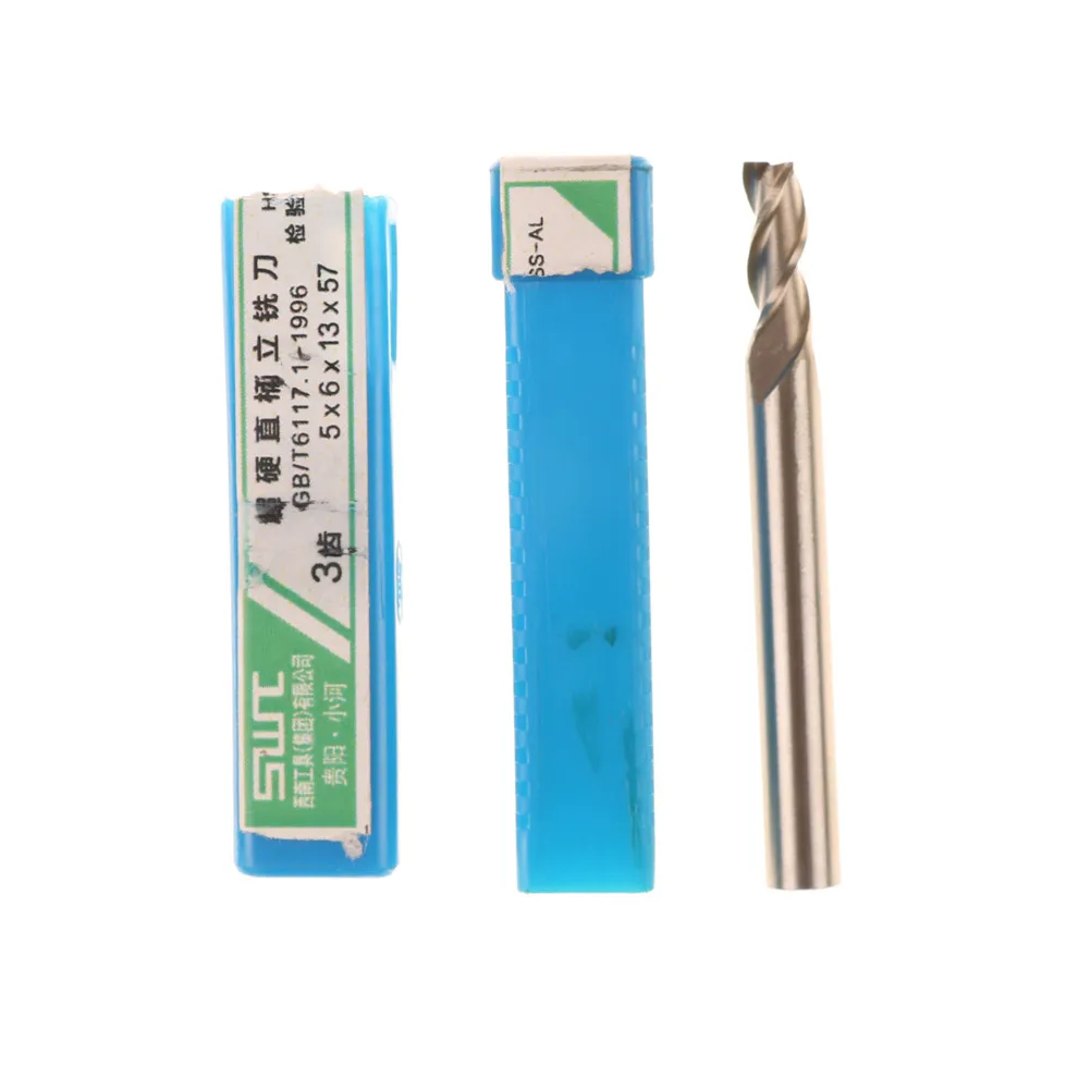 End Mill Cutter CNC Bit Extra Long 6mm 3 Flute HSS & Aluminium End Mill