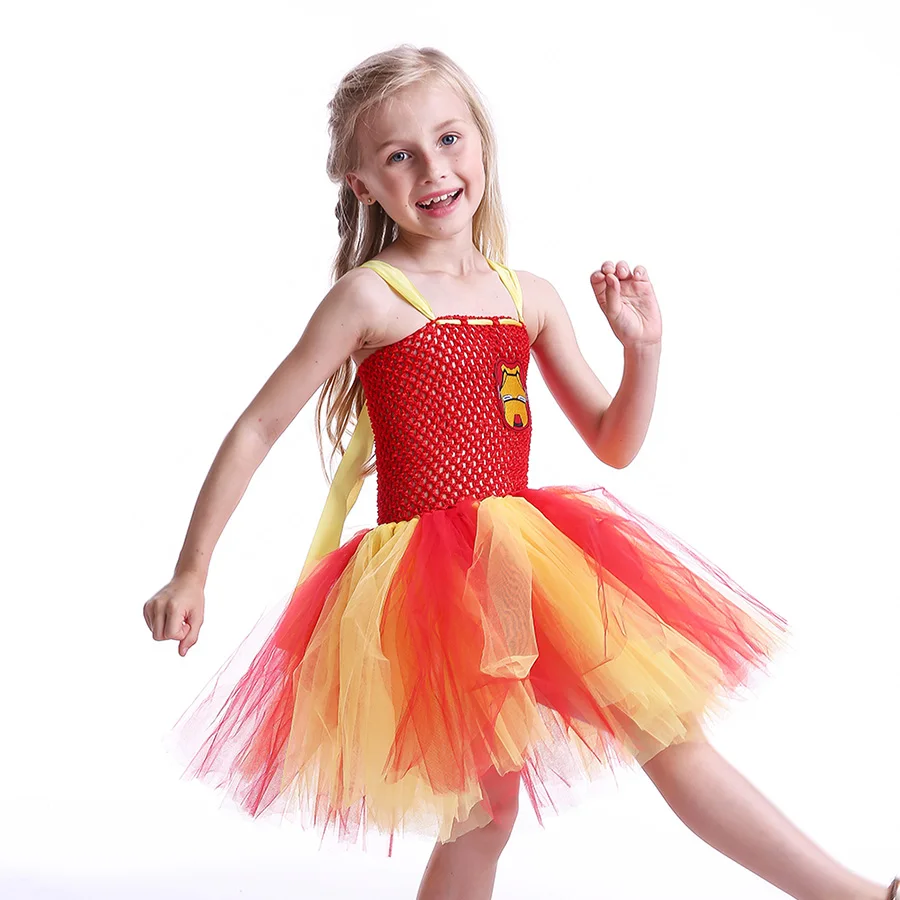 Girls Halloween Iron Man Tutu Dress Children Superhero Cartoon Tulle Costume (3)
