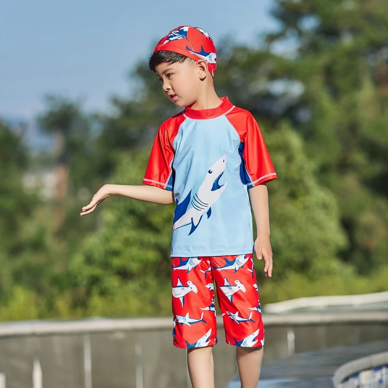 Aipbunny/ г.; ; От 2 до 11 лет бикини для мальчиков с принтом акулы и рыбы; купальный костюм для малышей; купальный костюм; пляжная одежда - Цвет: 1059