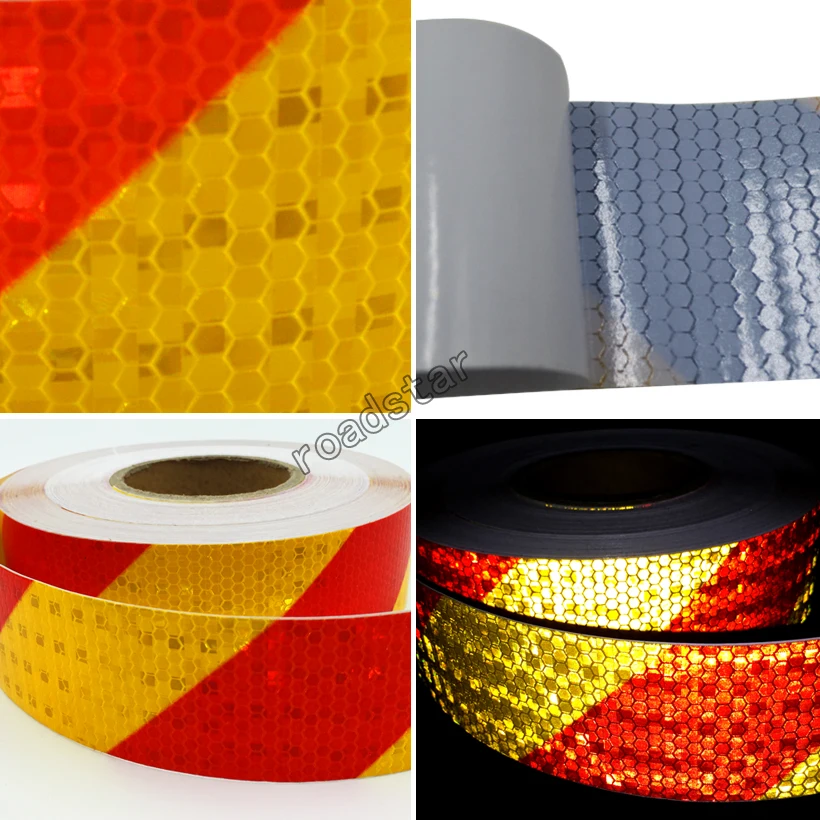 5cmX25m Reflective Tape Stickers Auto Truck Pickup Safety Reflective Material Film Warning Tape Car Styling Decoration