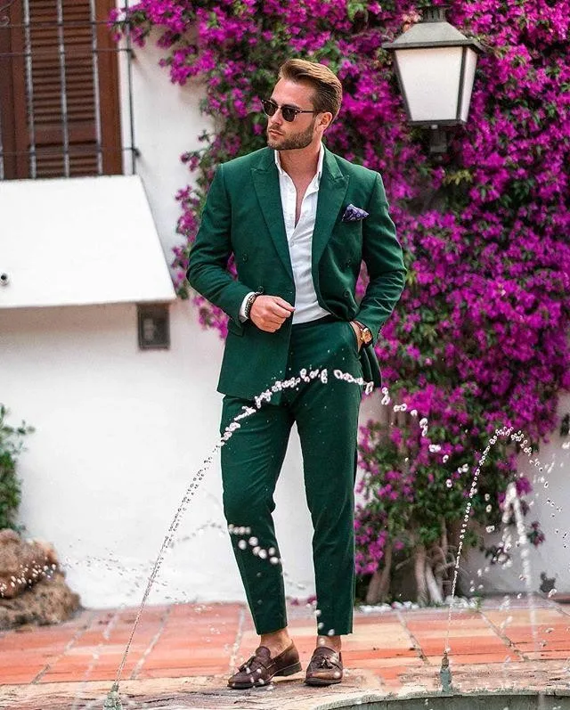 Tpsaade Свадебные Мужские костюмы Slim Fit Жених смокинги для мужчин из двух частей жениха мужской костюм дешевые формальные бизнес(куртка+ брюки