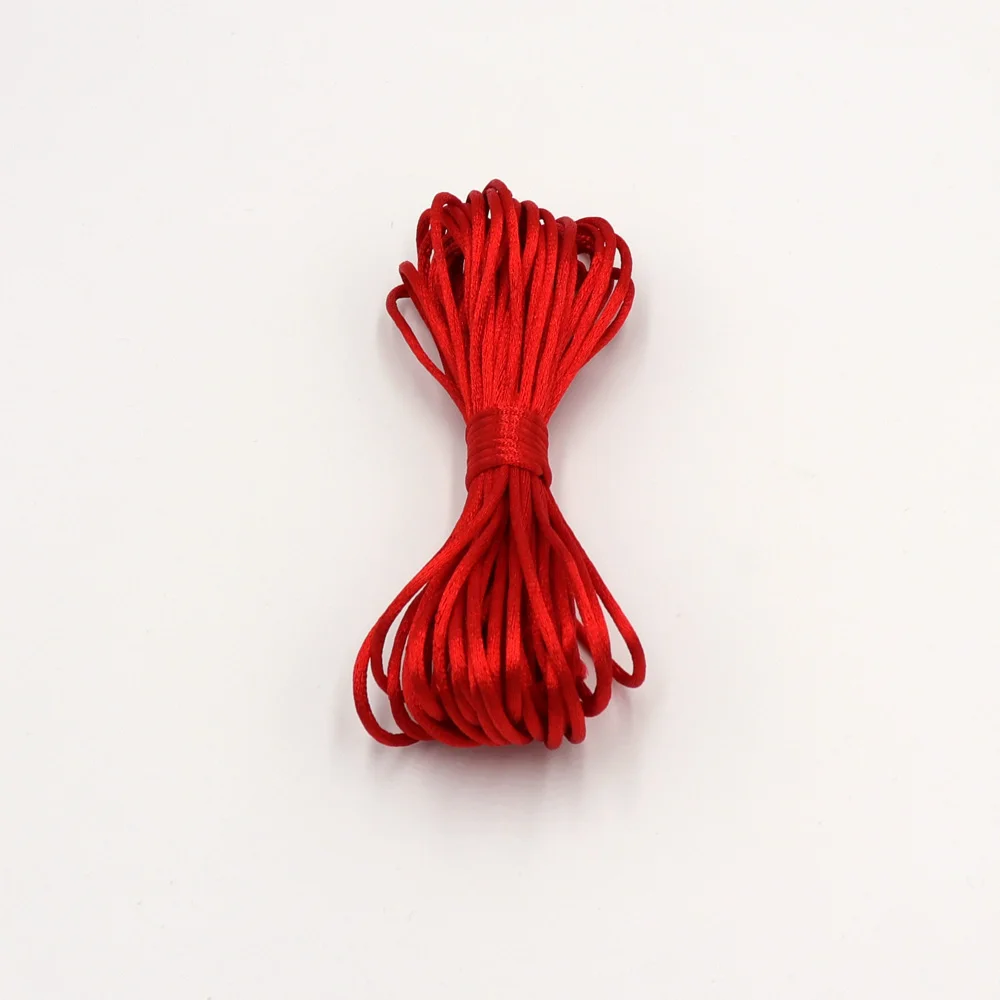 TYRY. HU, 50 метров, атласная шелковая веревка, нейлоновый шнур для изготовления ювелирных изделий, детское ожерелье для прорезывания зубов, шнур, соска, цепь, аксессуары - Цвет: 1