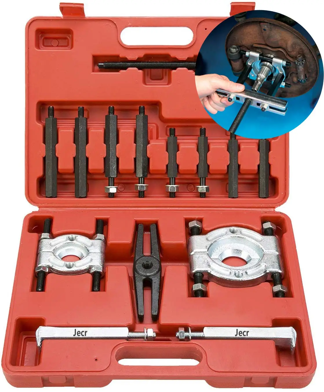 

Mr Cartool 14Pcs Universal Gear Pullers Bearing Separator and Puller Set Removal Kit 2" and 3" Splitters Bearings