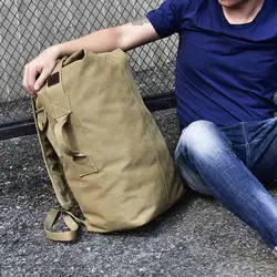 Открытый большой ёмкость сумки для мужчин женщин Путешествия Военная Униформа Тактический восхождение рюкзак армейские сумки холст ведро