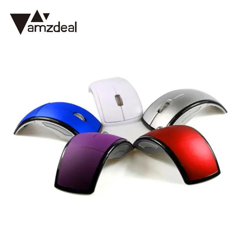 AMZDEAL Stylish Creative Wireless Mouse Computer Mice Foldable Receiver
