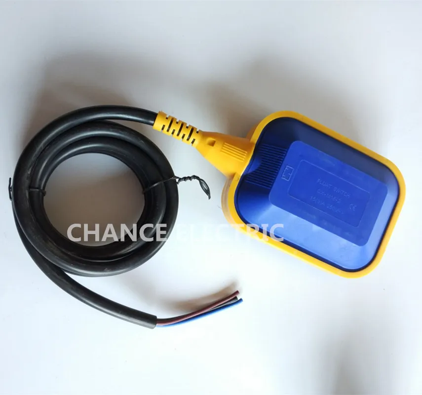 Поплавковый выключатель контроллер уровня воды сенсор 3 м Лидер продаж квадратный тип кабеля синий желтый цвет Поплавковый выключатель(CX-M15-2