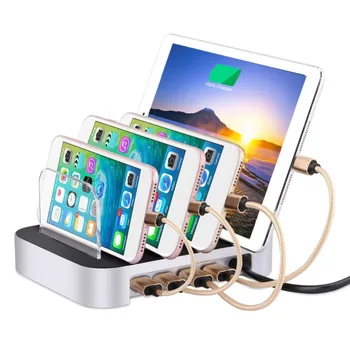 

Fast charger USB 4 Port Multi-port Desk Charging Station Lazy Phone Tablet Mount Kit For iPhone For Android Samsung