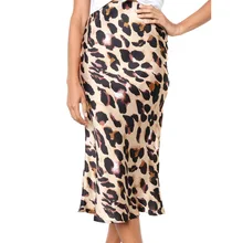 Женские леопардовые юбки с высокой талией облегающие миди юбки для лета JL