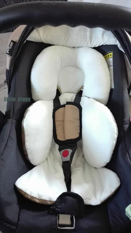 Baby stroller cushion car seat accessories pram thermal mattress liner mat infant shoulder belt strap cover Neck Protection pad