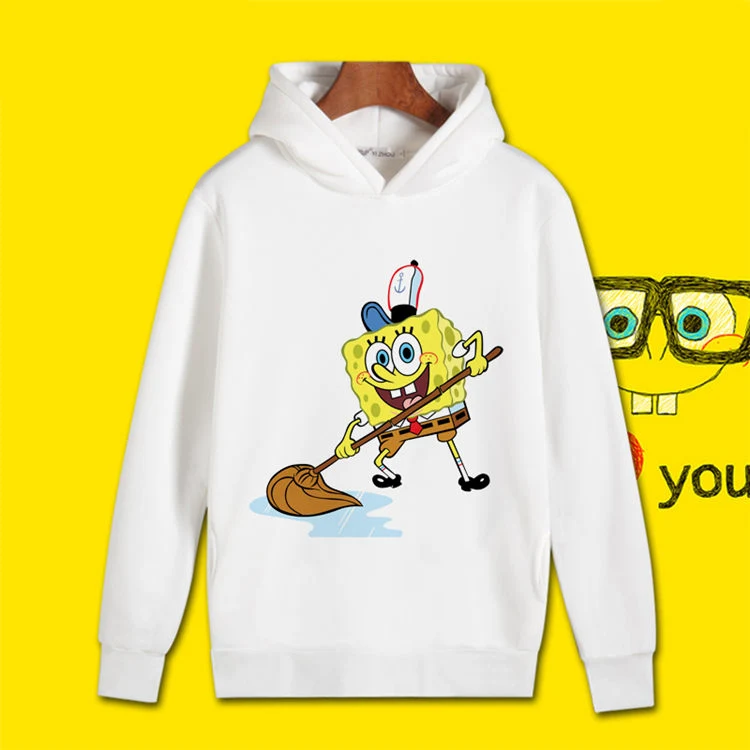 [Акции] аниме Губка Боб SquarePant с длинным рукавом Каттон толстовки Косплэй костюм для Хэллоуина дешевые хорошее качество