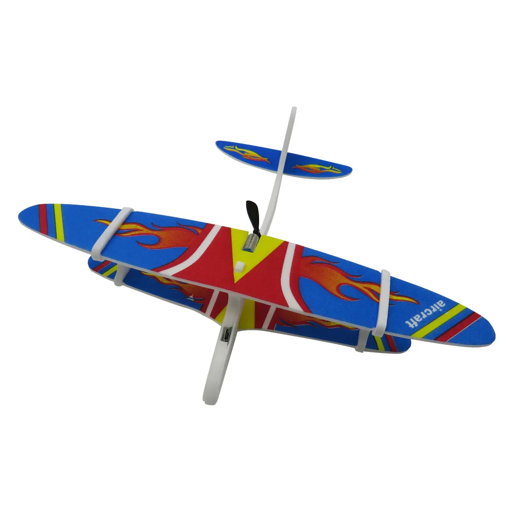 Flytec DIY биплан планер пена питание летающий самолет электрический конденсатор USB зарядное устройство ручной метательный планер EPP игрушки для детей