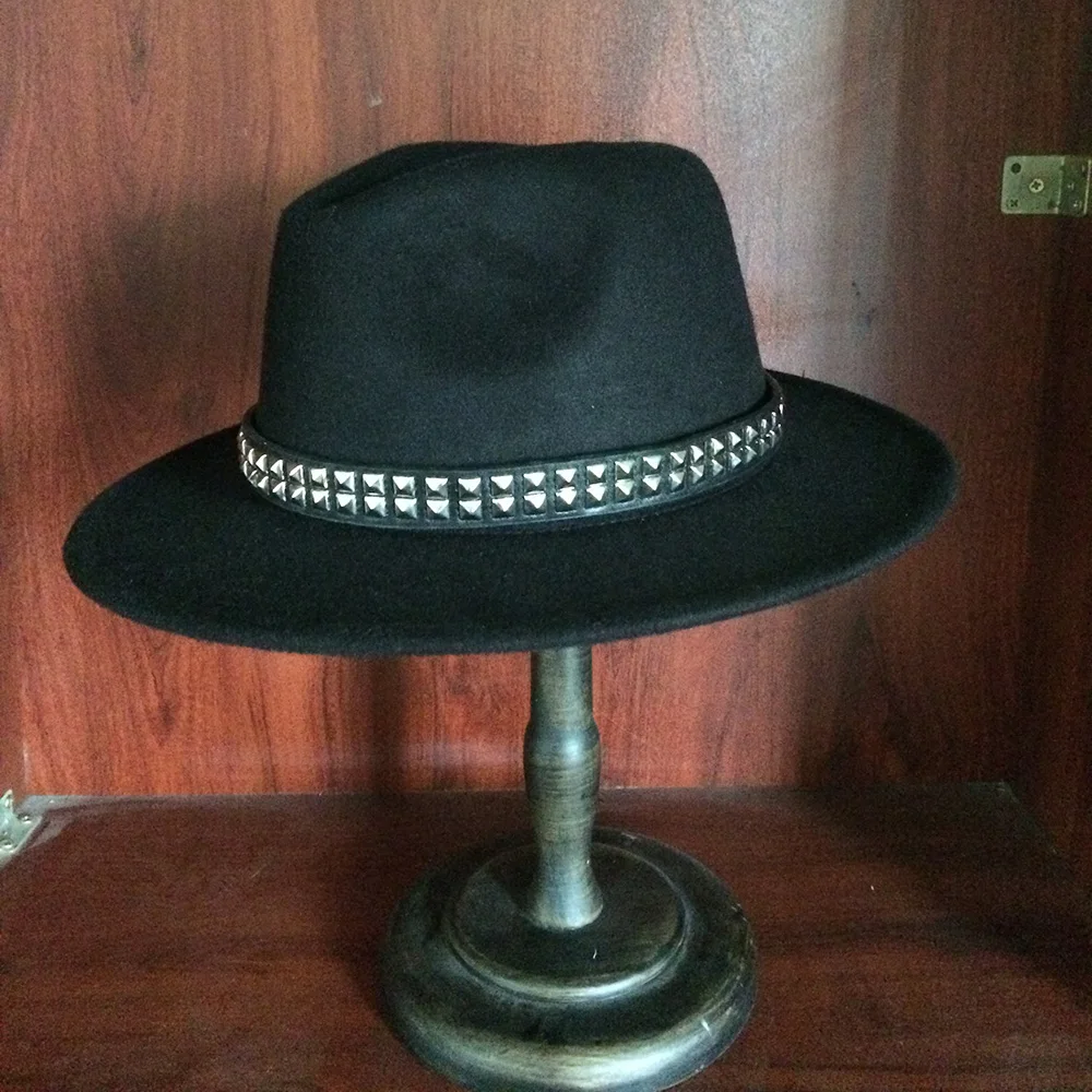 Women Wool Outback Felt Fedora Hat 