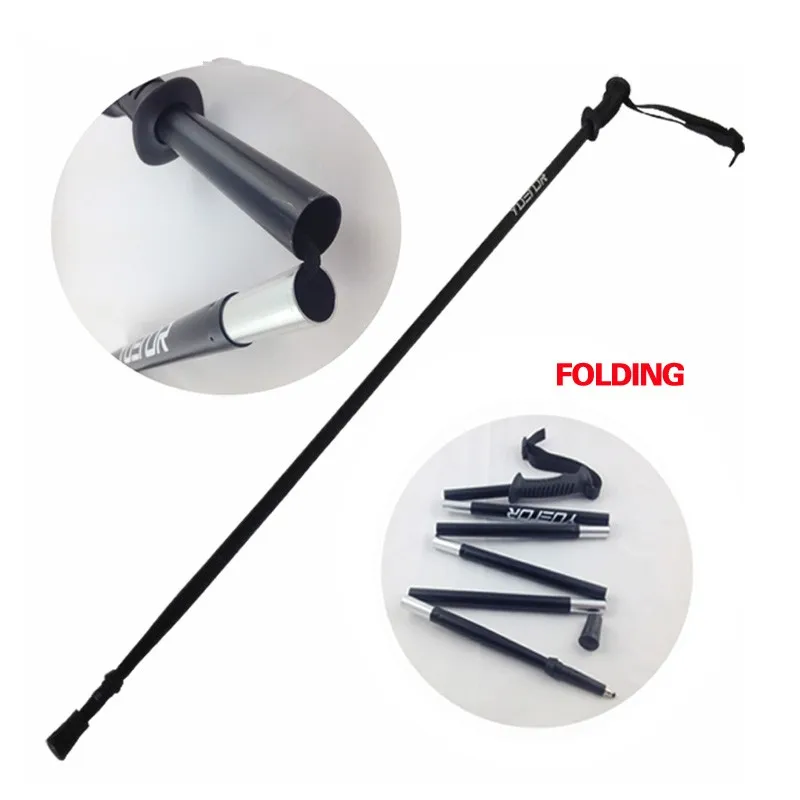 TUV GS Certification Folding Nordic Walking Stick 1 PC for hiking 6 section Cane Outdoor Trekking Pole | Спорт и развлечения