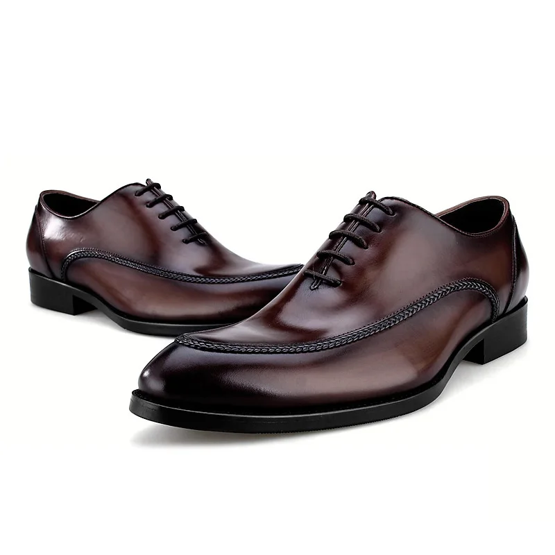 

Business men's shoes, English sharp shoes, formal dress, European version, hand-made top leather men's leather shoes.