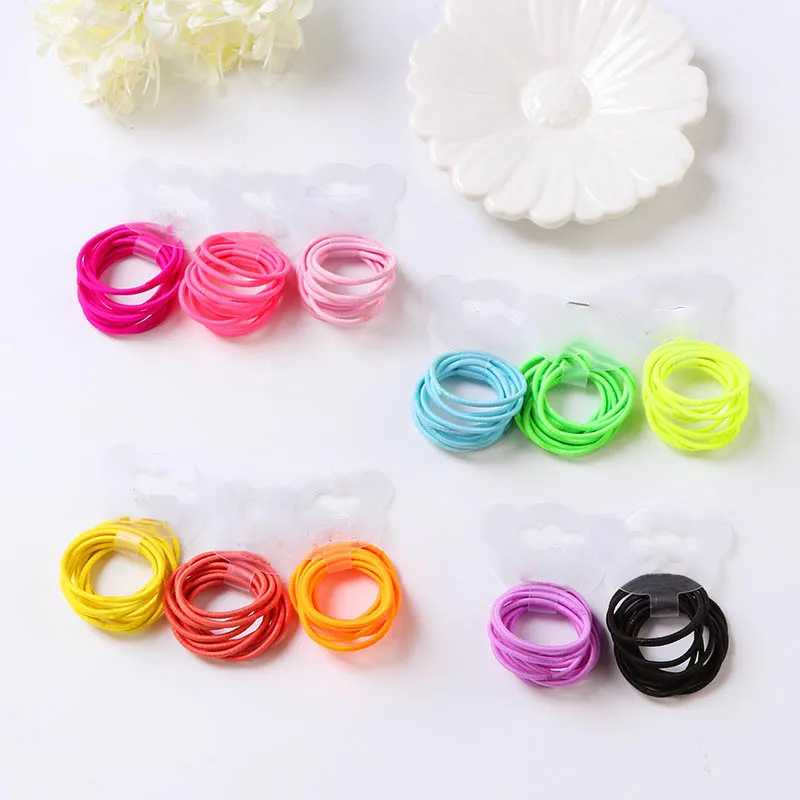 10Pcs//set Baby Girls Hair Band Mini Ring Elastic Tie Hair Ponytail Holder Rubber