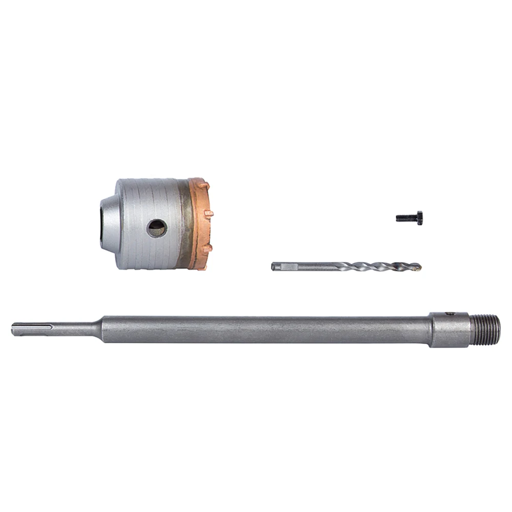 4pcs/set 65mm Wall Drill Bits Round SDS Plus Shank Wall Hole Saw Cutter Drill Connector Rod for Concrete Cement Stone Tools