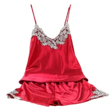 Роскошные женские атласные сексуальные пижамные комплекты с кружевной вышивкой, комплект из двух предметов: Топ+ короткие штаны, пижамный комплект,, лидер продаж года, одежда для сна