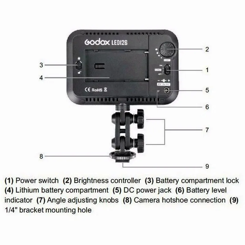 Godox LED126 camera LED lights for Digital Camera Camcorder DV Wedding Videography Photo Video Shooting-2